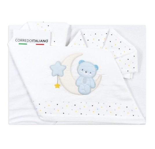 Bear with Star - Cradle Pram sheet set Bruco Bruco EC2122 2