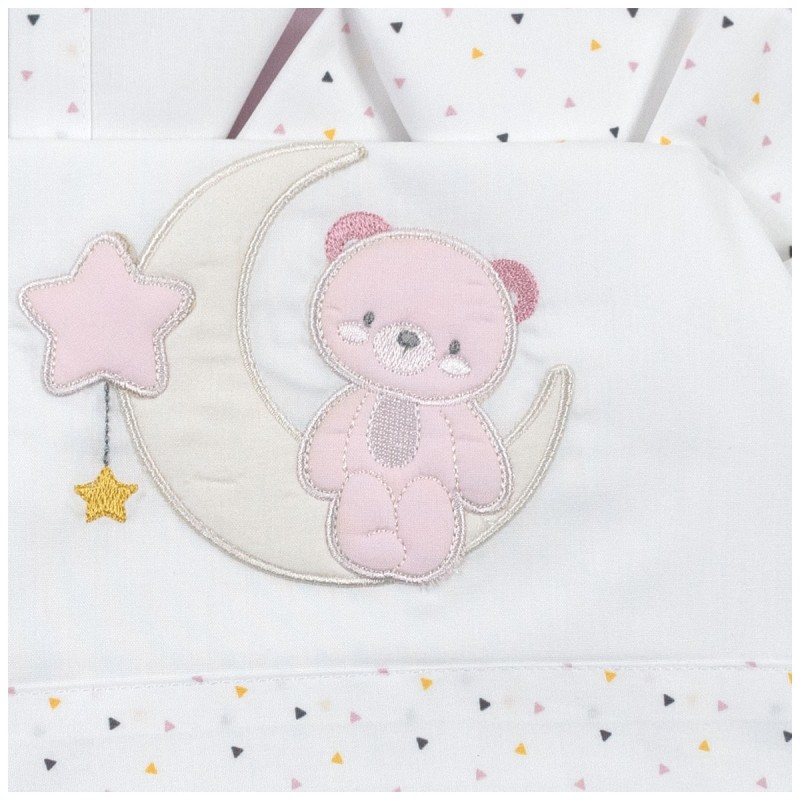 Bear with Star - Cradle Pram sheet... Bear with Star - Cradle Pram sheet...