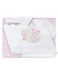 Orsetto e stellina - Set lenzuola culletta e carrozzina Bruco Bruco EC2122