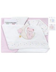 Orsetto e stellina - Set lenzuola culletta e carrozzina Bruco Bruco EC2122