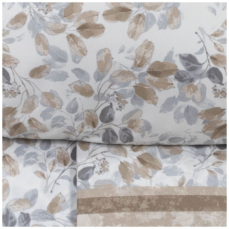 Vercelli - Single bed sheet set cotton - Taupe