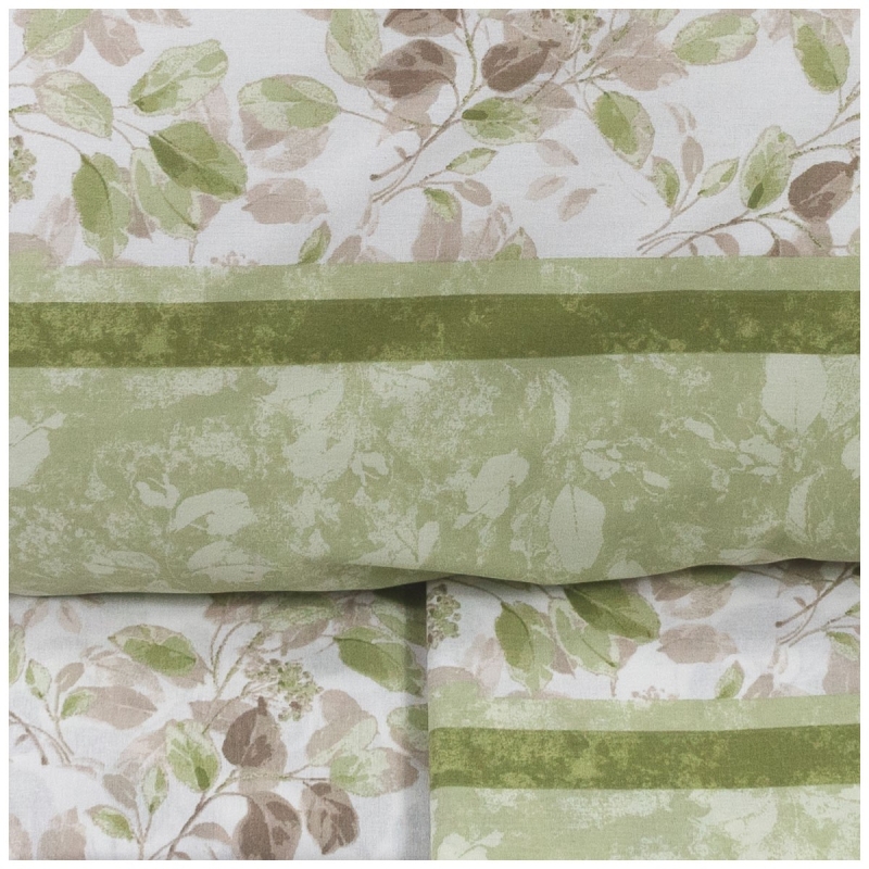Vercelli - Single bed sheet set cotton - Green