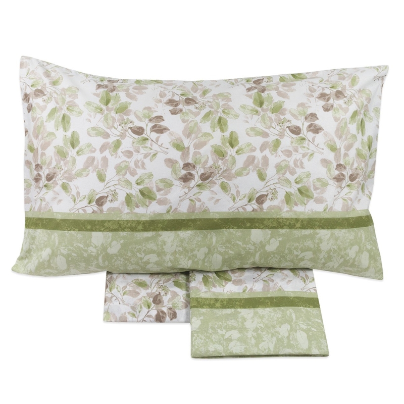 Vercelli - Single bed sheet set cotton - Green