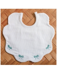 Embroidered bib in pure cotton by Corredo Italiano CI00192OT
