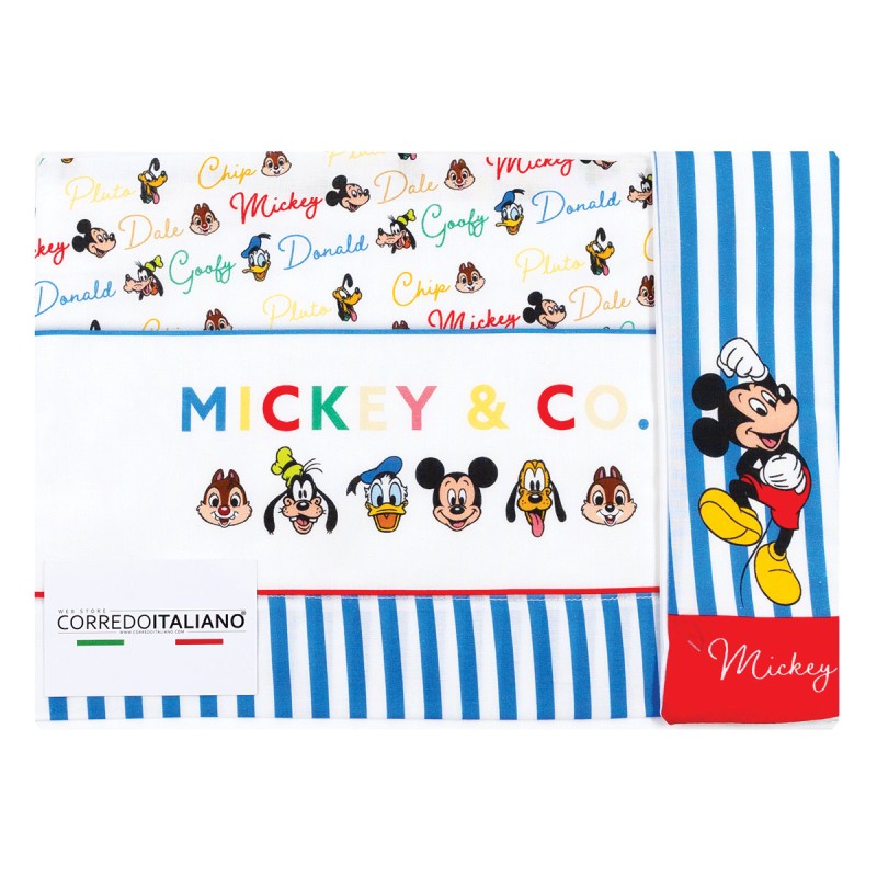 Topolino & Co  - Set lenzuola culletta e carrozzina Disney EC0242BLT
