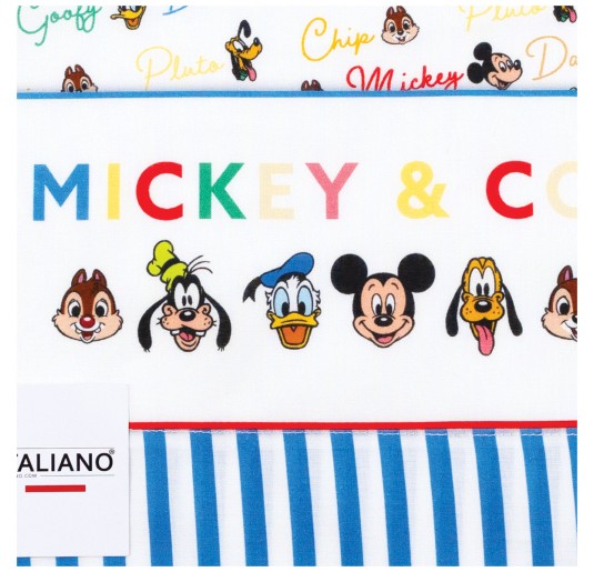 Mickey Mouse & Co Crib Cradle Sheet Set EC0242BLT 2