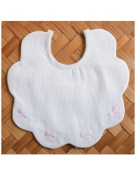 Embroidered bib in pure cotton by Corredo Italiano CI00192RR