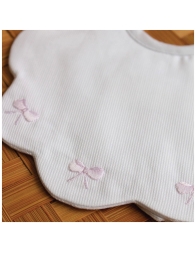 Embroidered bib in pure cotton by Corredo Italiano CI00192RR