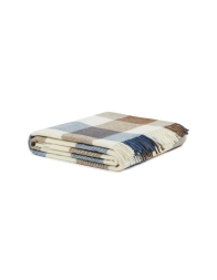 Adamello Check – Pure Wool Blanket with Fringes by Lanerossi