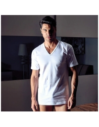 Set of 3 V-neck T-shirts in Filoscozia cotton Nottingham TV1702
