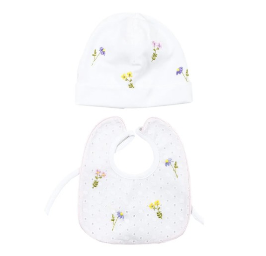 Hat with bib set cotton by Teneri & Belli TR356