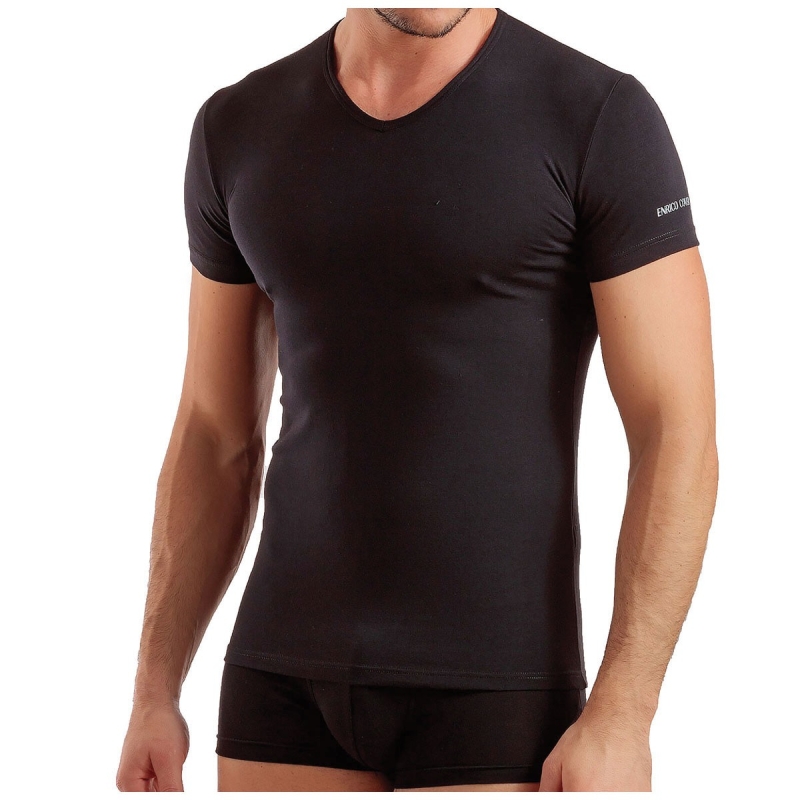 3 T-shirt pure cotton V-neck Enrico...