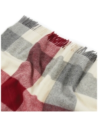 Adamello Check – Pure Wool Blanket - Red