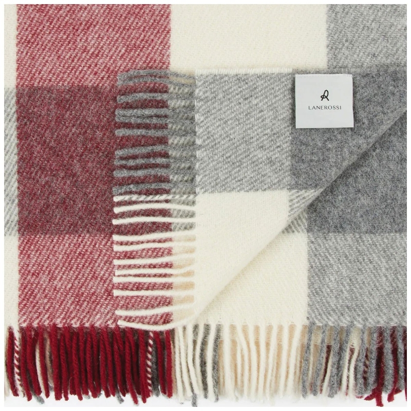 Adamello Check – Pure Wool Blanket by Lanerossi