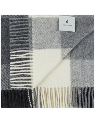 Adamello Check – Pure Wool Blanket with Fringes by Lanerossi – Various Sizes