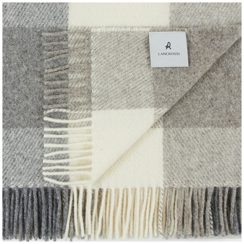 Adamello Check – Pure Wool Blanket...