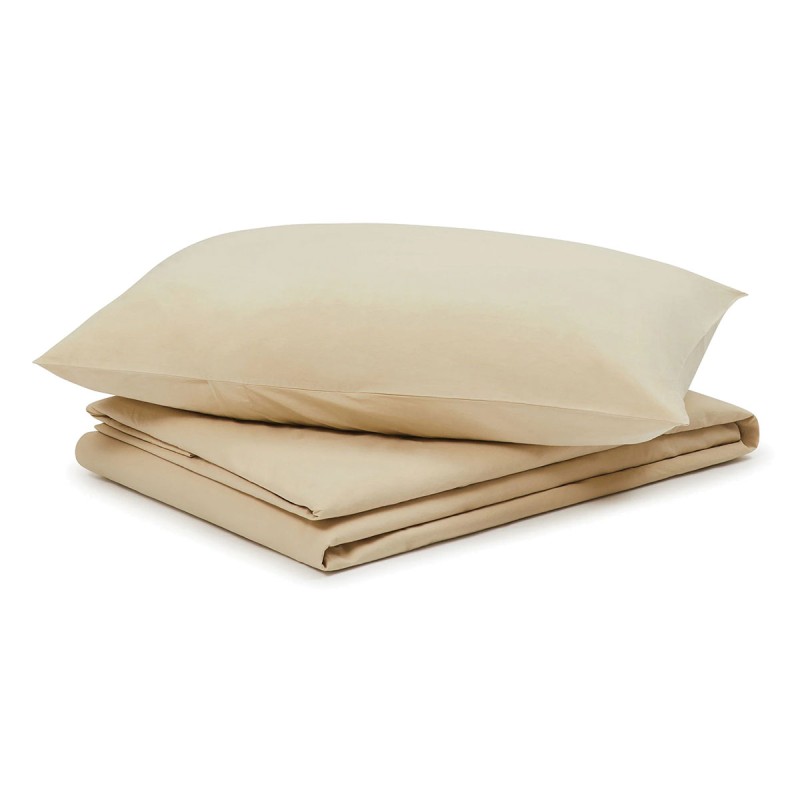 Panarea – Stone Washed Cotton Double Bed Sheet Set by Lanerossi - Sand