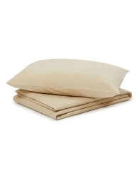 Panarea – Stone Washed Cotton Double Bed Sheet Set by Lanerossi - Sand