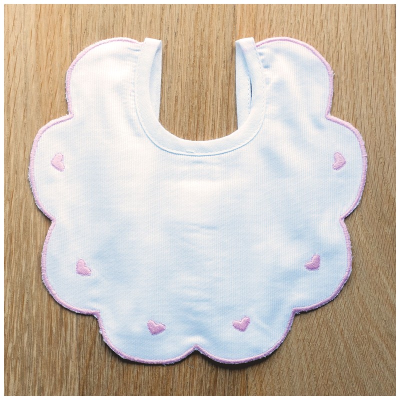 Embroidered bib in pure cotton by Klaiadì KL00194RR
