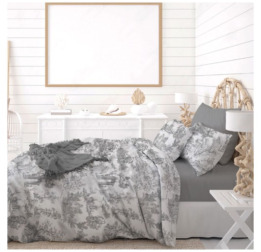 Toile de Jouy – Digital Print Double Bed Sheet Set by...