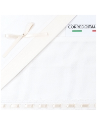 Cradle Pram sheet Set with Embroiderable Aida Fabric 1305SGBG