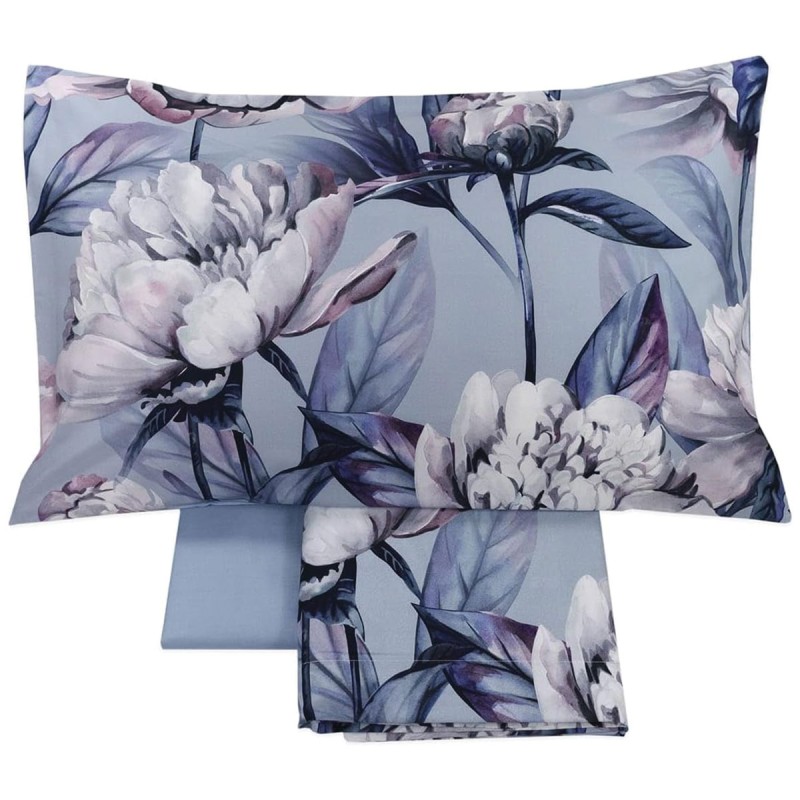 Peony - Completo Lenzuola Copriletto Letto Matrimoniale di Corredo Italiano®
