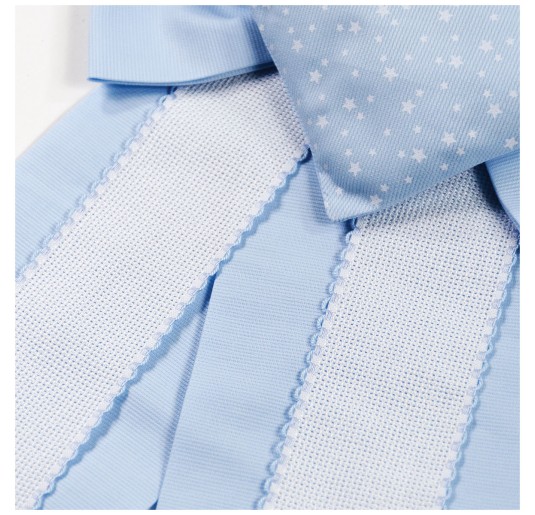 Fiocco nascita con tela aida da ricamare CI135AZ 2