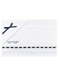 Set lenzuola per culla e carrozzina ricamabile CI1305SGBL