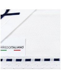 Set lenzuola per culla e carrozzina ricamabile CI1305SGBL