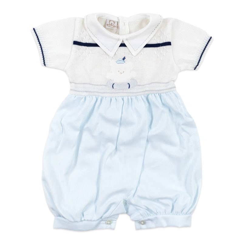 Pagliaccetto in filo tricot e piquet by L'orsetto 41103AZ