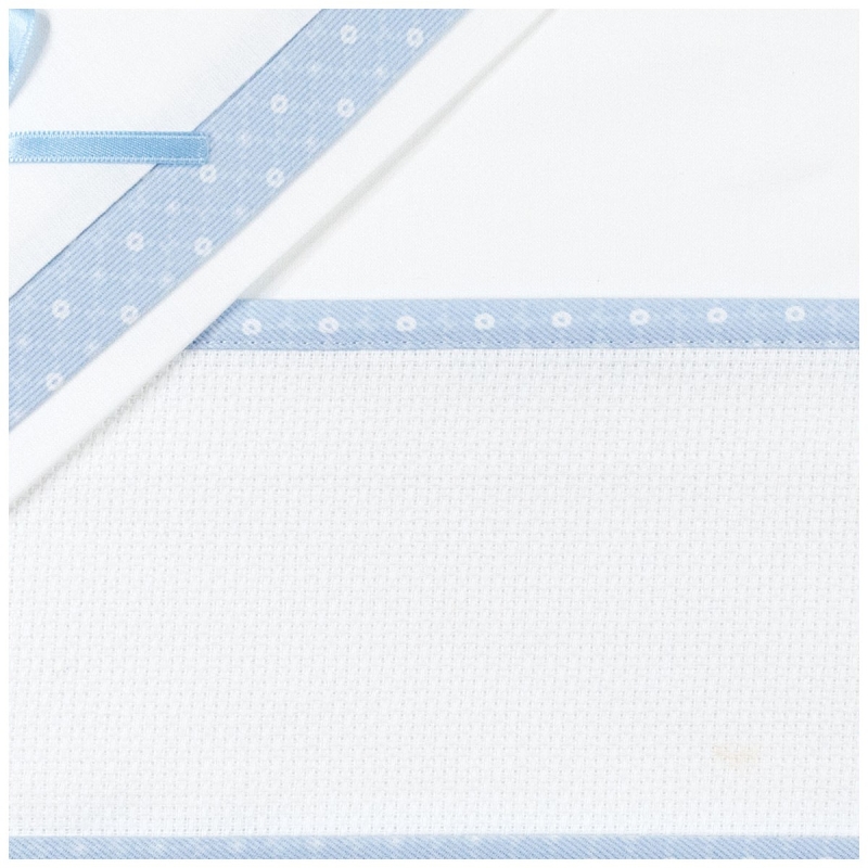 Cot crib sheet set aida canvas to embroider CI14AI03PQAZ
