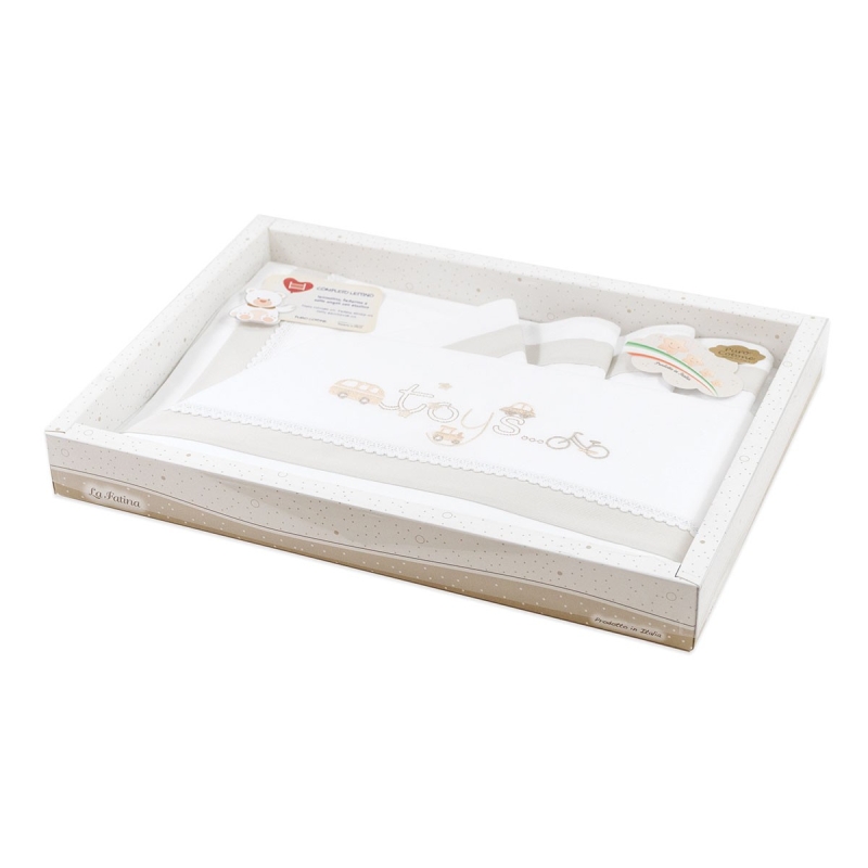 Cot bed sheet set La Fatina | Corredoitaliano.com