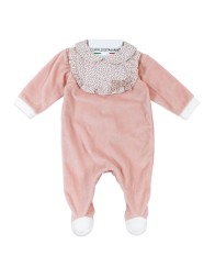 Tutina in ciniglia con dettaglio fiorellini by Le Chicche TU7651