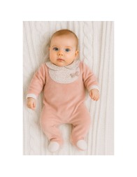 Tutina in ciniglia con dettaglio fiorellini by Le Chicche TU7651