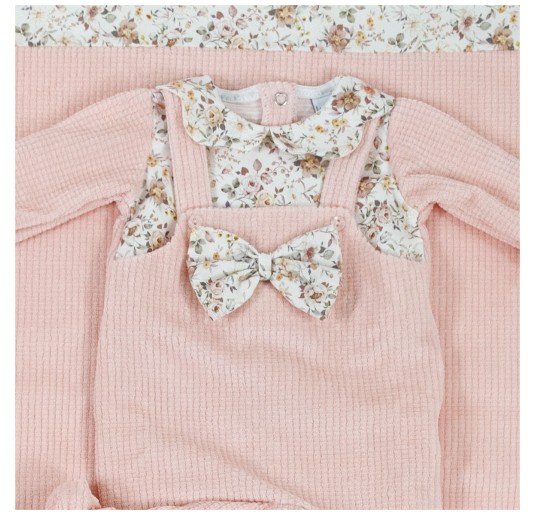 Newborn Girl First Outfit Set in Chenille by Klaiadi KLDK105KC 2