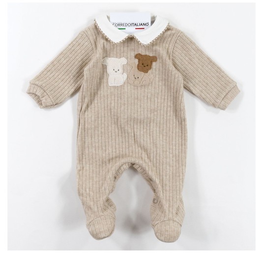 Brushed Jersey Winter Sleepsuit by Le Chicche TU7750 2