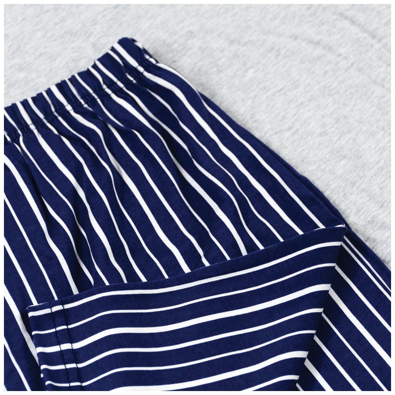 Short Cotton Pajamas with Serafino Crew Neck – Bip Bip 3136STL