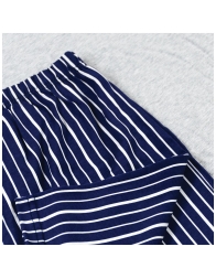 Short Cotton Pajamas with Serafino Crew Neck – Bip Bip 3136STL