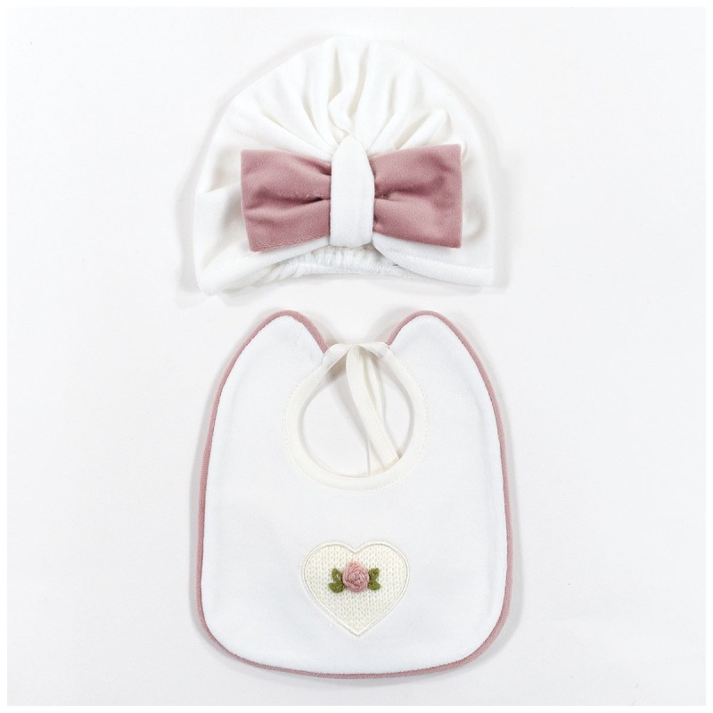 Set Cappellino con Bavetta in Ciniglia Teneri & Belli TR402 Set Cappellino con Bavetta in Ciniglia Teneri & Belli TR402