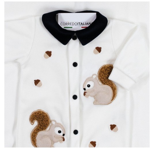 Chenille Layette Gift Set for Baby Boy by Teneri & Belli SET405 2