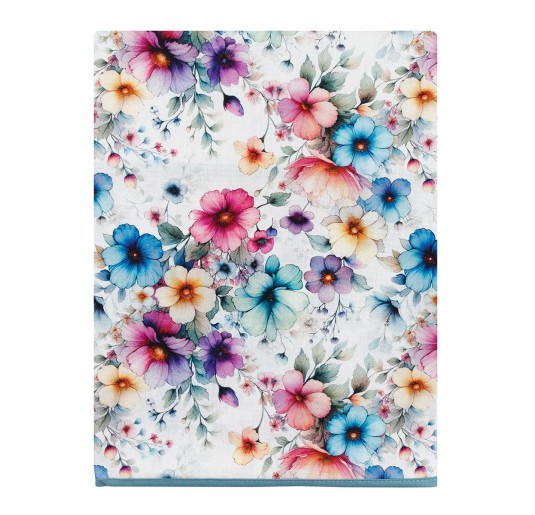 Multicolor Flowers – Pure Cotton Tablecloth by Corredo...