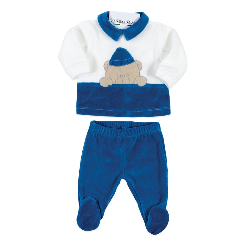 Baby boy bodysuits 2 pcs chenille Les Jolies LJ3443BLT