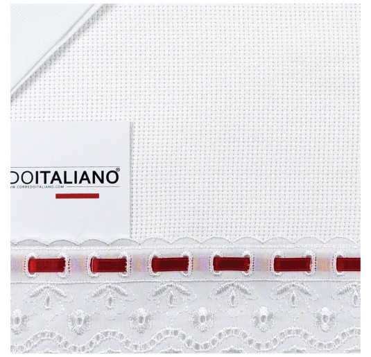 Set lenzuola per culla e carrozzina ricamabile CI1305SGRS 2