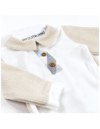 Two-piece velour outfit with collar by Klaiadì