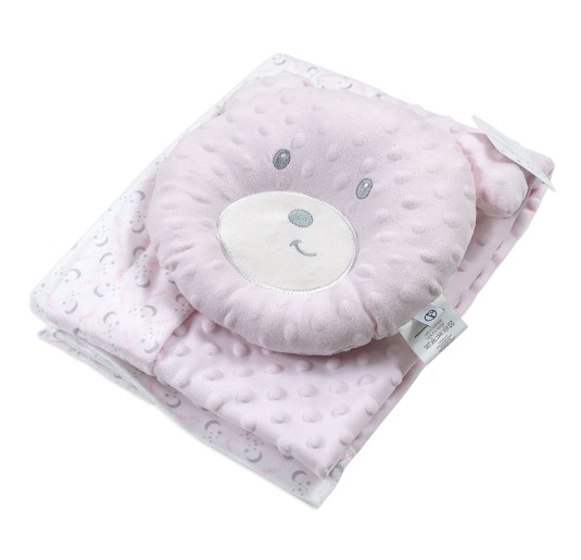 Fleece Blanket Set for Crib with Teddy Bear Pillow – Nazareno Gabrielli NG4747 2