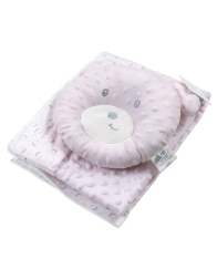 Fleece Blanket Set for Crib with Teddy Bear Pillow – Nazareno Gabrielli NG4747