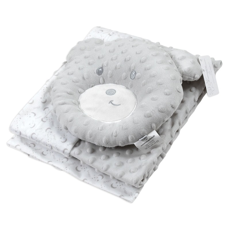 Set Copertina in pile per culletta con Cuscino Orsetto Nazareno Gabrielli NG4747