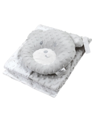 Fleece Blanket Set for Crib with Teddy Bear Pillow – Nazareno Gabrielli NG4747