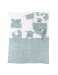 Set Corredino Neonato prima uscita in ciniglia "Koala" Le Chicche LCH7800A25