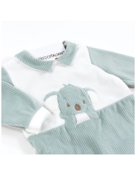 Velour Baby Sleepsuit with Koala – Le Chicche | Corredo  Italiano®